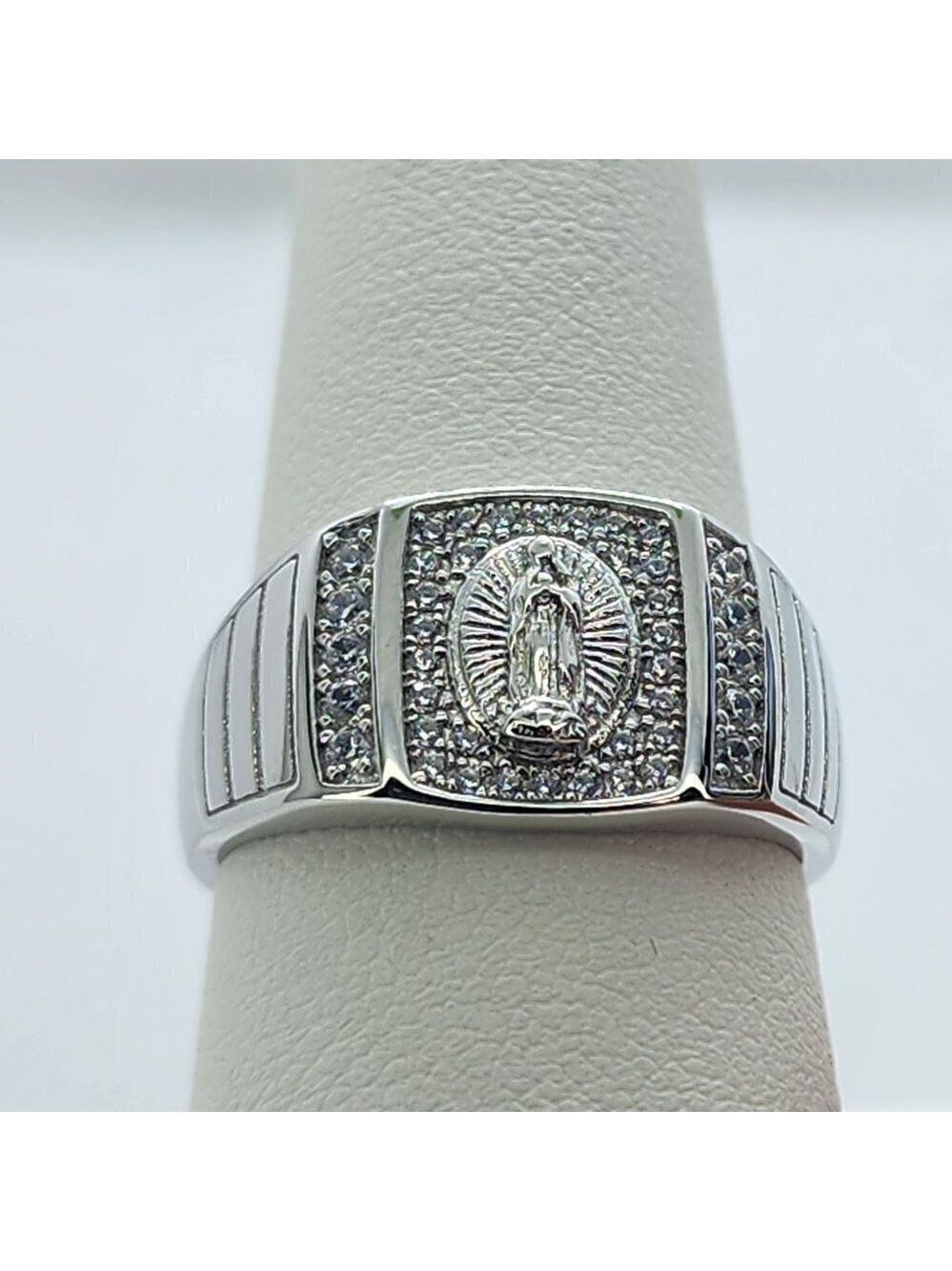 Brand New Sterling Silver 925 Virgen De Guadalupe Ring